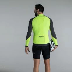 Btwin Men's Cycling Long Sleeved Jersey RoadC 900 Yellow