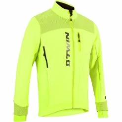 Btwin Men's Cycling High Visibility Warm Jacket 900 Road & Gravel Biking