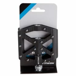 New 👍 Rockrider Flat Aluminum Mountain Bike Pedals 🎉 22 Rockrider Flat Aluminum Mountain Bike Pedals