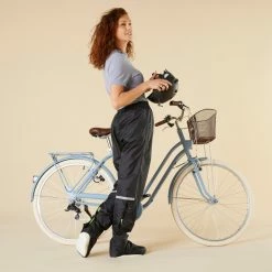 Btwin 500, City Cycling Rain Overpants, Adult City Biking