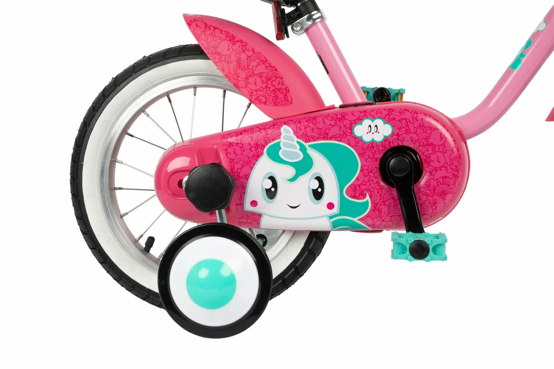 Buy 🎉 Road & Gravel Biking Btwin Unicorn 500, 👧 Girls' Bike With Training Wheels, 14'', Kids' 3'1" To 3'7" 🛒 12 Road & Gravel Biking Btwin Unicorn 500, Girls' Bike With Training Wheels, 14'', Kids' 3'1" To 3'7"