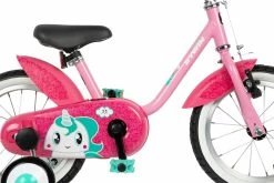 Buy 🎉 Road & Gravel Biking Btwin Unicorn 500, 👧 Girls' Bike With Training Wheels, 14'', Kids' 3'1" To 3'7" 🛒 32 Road & Gravel Biking Btwin Unicorn 500, Girls' Bike With Training Wheels, 14'', Kids' 3'1