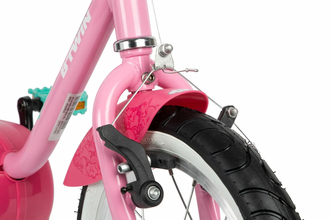 Buy 🎉 Road & Gravel Biking Btwin Unicorn 500, 👧 Girls' Bike With Training Wheels, 14'', Kids' 3'1" To 3'7" 🛒 19 Road & Gravel Biking Btwin Unicorn 500, Girls' Bike With Training Wheels, 14'', Kids' 3'1" To 3'7"