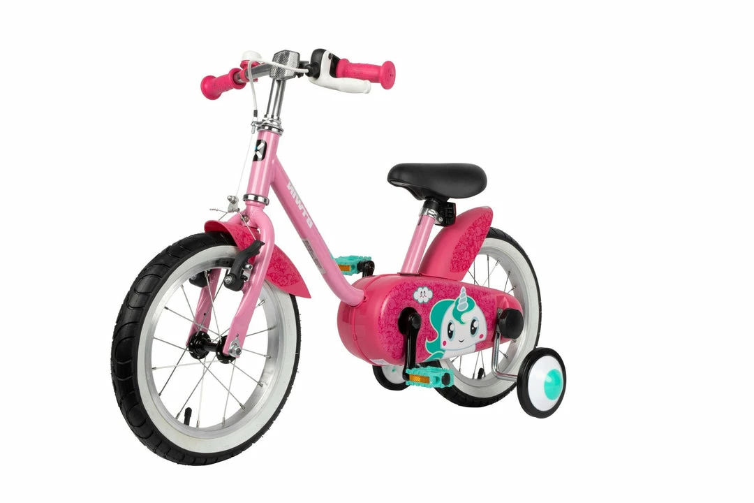 Buy 🎉 Road & Gravel Biking Btwin Unicorn 500, 👧 Girls' Bike With Training Wheels, 14'', Kids' 3'1" To 3'7" 🛒 2 Road & Gravel Biking Btwin Unicorn 500, Girls' Bike With Training Wheels, 14'', Kids' 3'1" To 3'7"