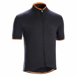 Road & Gravel Biking Triban Road Cycling Short Sleeved Merino Wool Jersey, Men's
