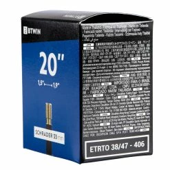 Decathlon Btwin, Schrader Valve Bike Inner Tube, 20