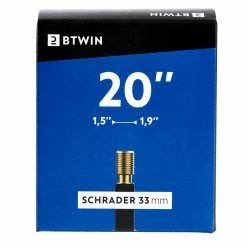 Decathlon Btwin, Schrader Valve Bike Inner Tube, 20" X 1.5"-1.9" City Biking