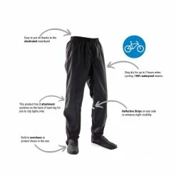 Btwin 500, City Cycling Rain Overpants, Adult City Biking