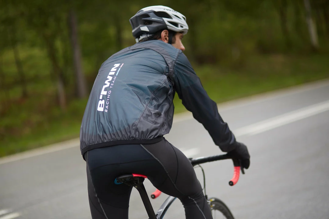 Road & Gravel Biking Van Rysel, Road Cycling Ultralight Sport Rain Jacket, Men's