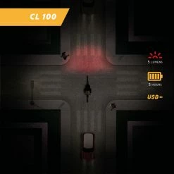 Elops CL100, Bike LED USB Rear Light City Biking