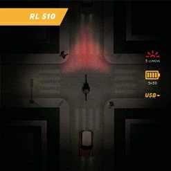 Elops Road & Gravel Biking RL 510, USB LED Rear Bike Light