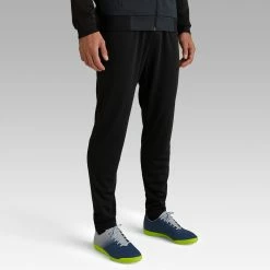Kipsta Adult Football Bottoms Essential - Black Road & Gravel Biking