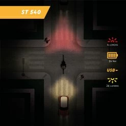 Elops ST540, Front/Rear USB Bike Light Set