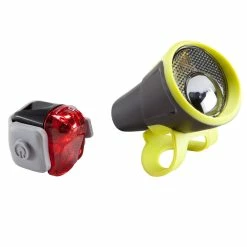 Road & Gravel Biking Elops ST100, Front/Rear Battery LED Bike Light