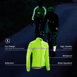Triban RC100, High Visibility Winter Cycling Jacket, Men's