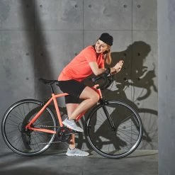 Mountain Biking Triban 100, Short Sleeved Moisture-Wicking Cycling Jersey, Women's