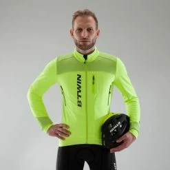 Btwin Men's Cycling High Visibility Warm Jacket 900 Road & Gravel Biking