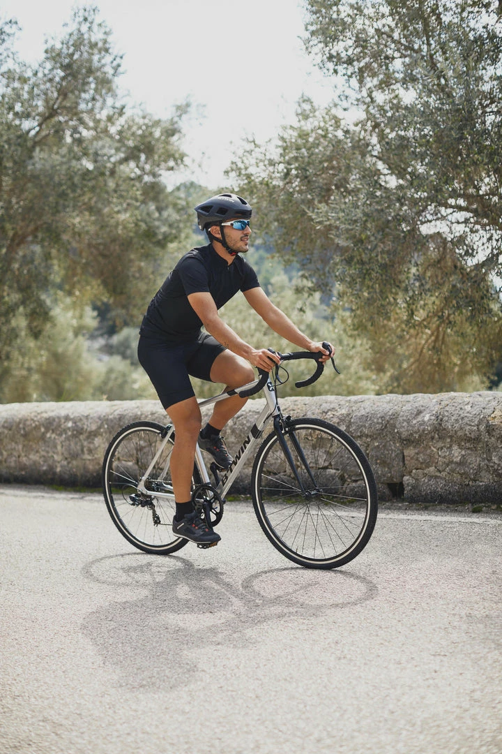 Road & Gravel Biking Btwin Essential, Short-Sleeved Road Cycling Jersey, Men's