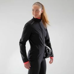 Btwin Road & Gravel Biking Triban Cyclotourism 100, Road Cycling Jacket, Women's