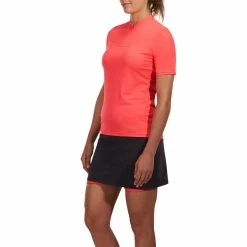 Mountain Biking Triban 100, Short Sleeved Moisture-Wicking Cycling Jersey, Women's