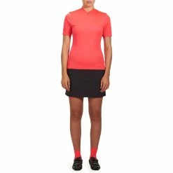Mountain Biking Triban 100, Short Sleeved Moisture-Wicking Cycling Jersey, Women's